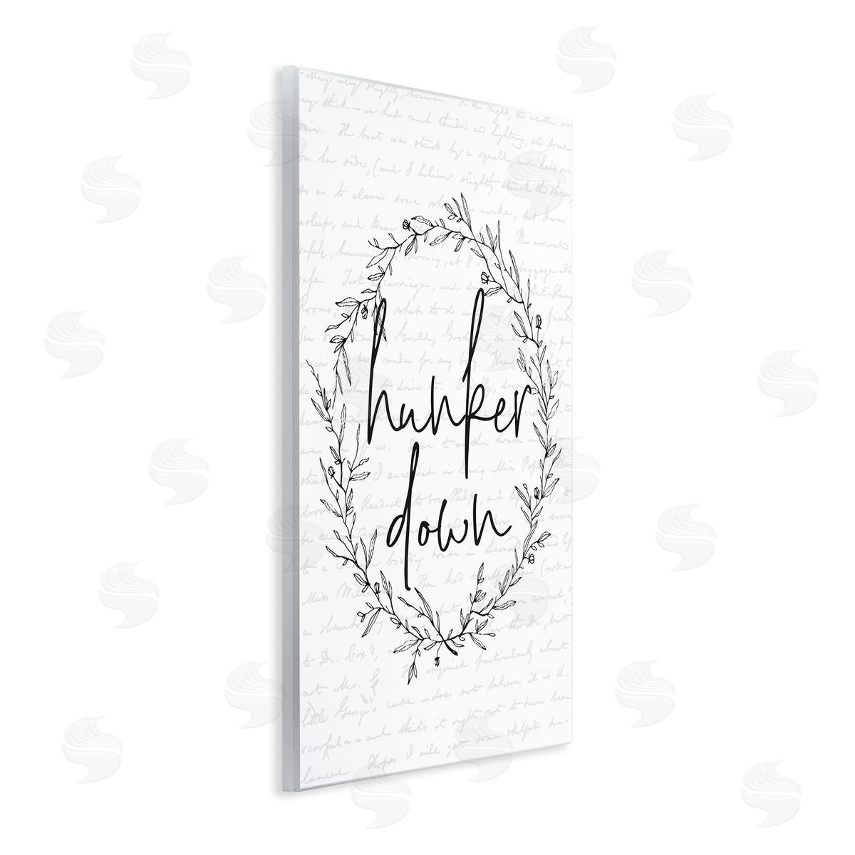 Hunker Down Spring Wreath Wood Plaque Wall Art, Home Decor by Lettered and Lined