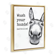 Lettered and Lined | Wash Your Hands Donkey Quote