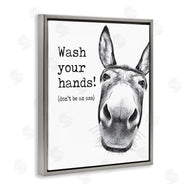 Lettered and Lined | Wash Your Hands Donkey Quote