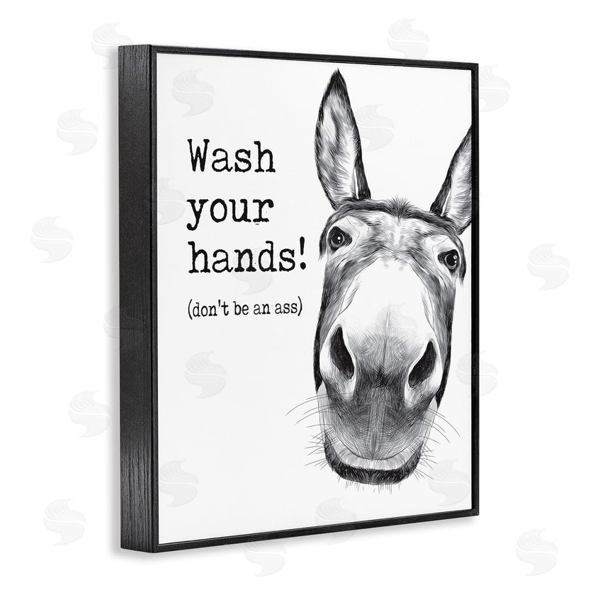 Lettered and Lined | Wash Your Hands Donkey Quote