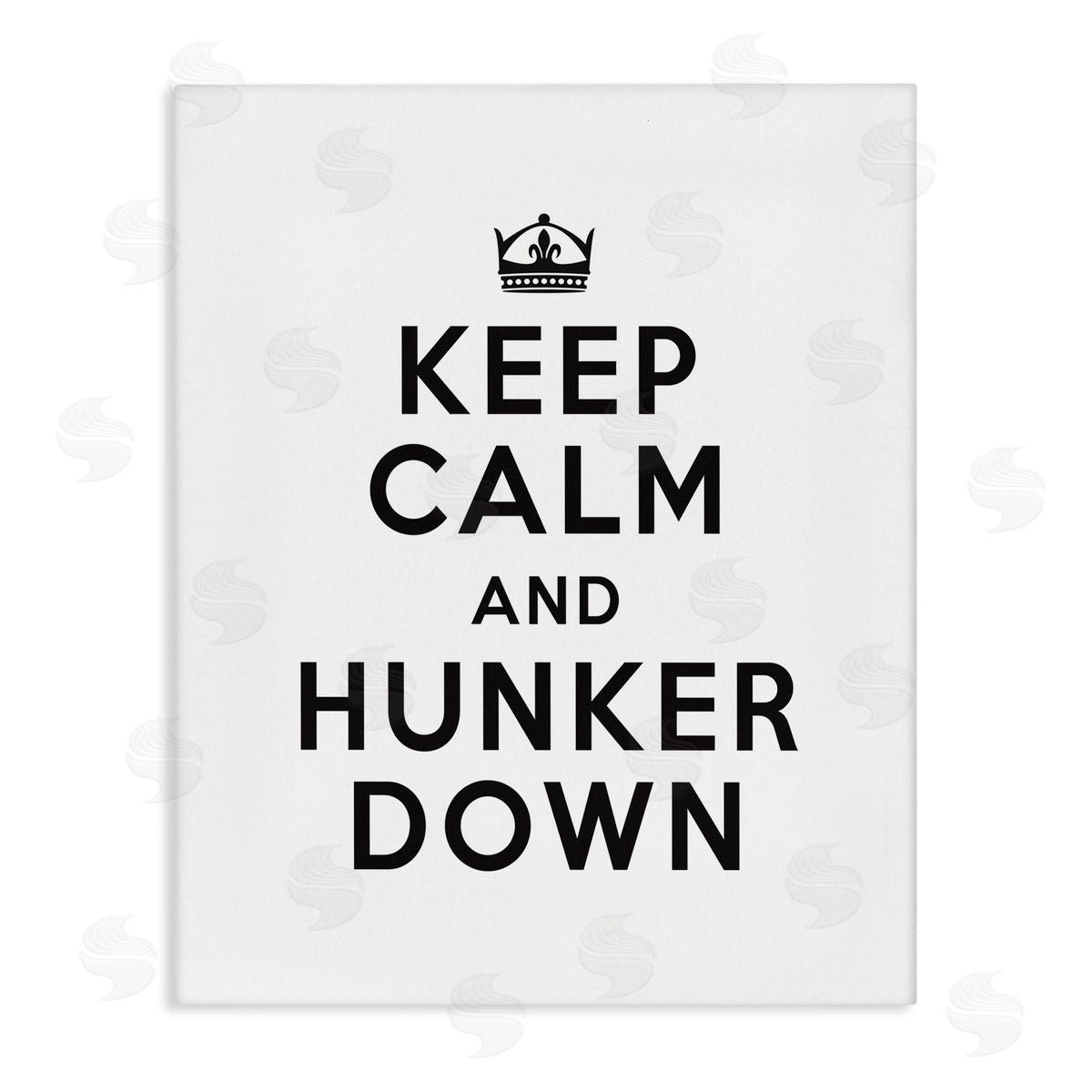 Keep Calm and Hunker Down Canvas Wall Art, Home Decor by Lettered and Lined