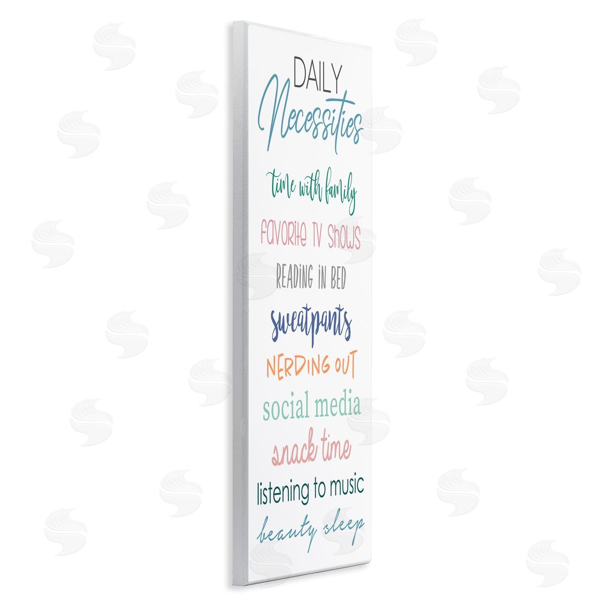 Daily Necessities Self-Care List Wood Plaque Wall Art, Home Decor by Anna Quach