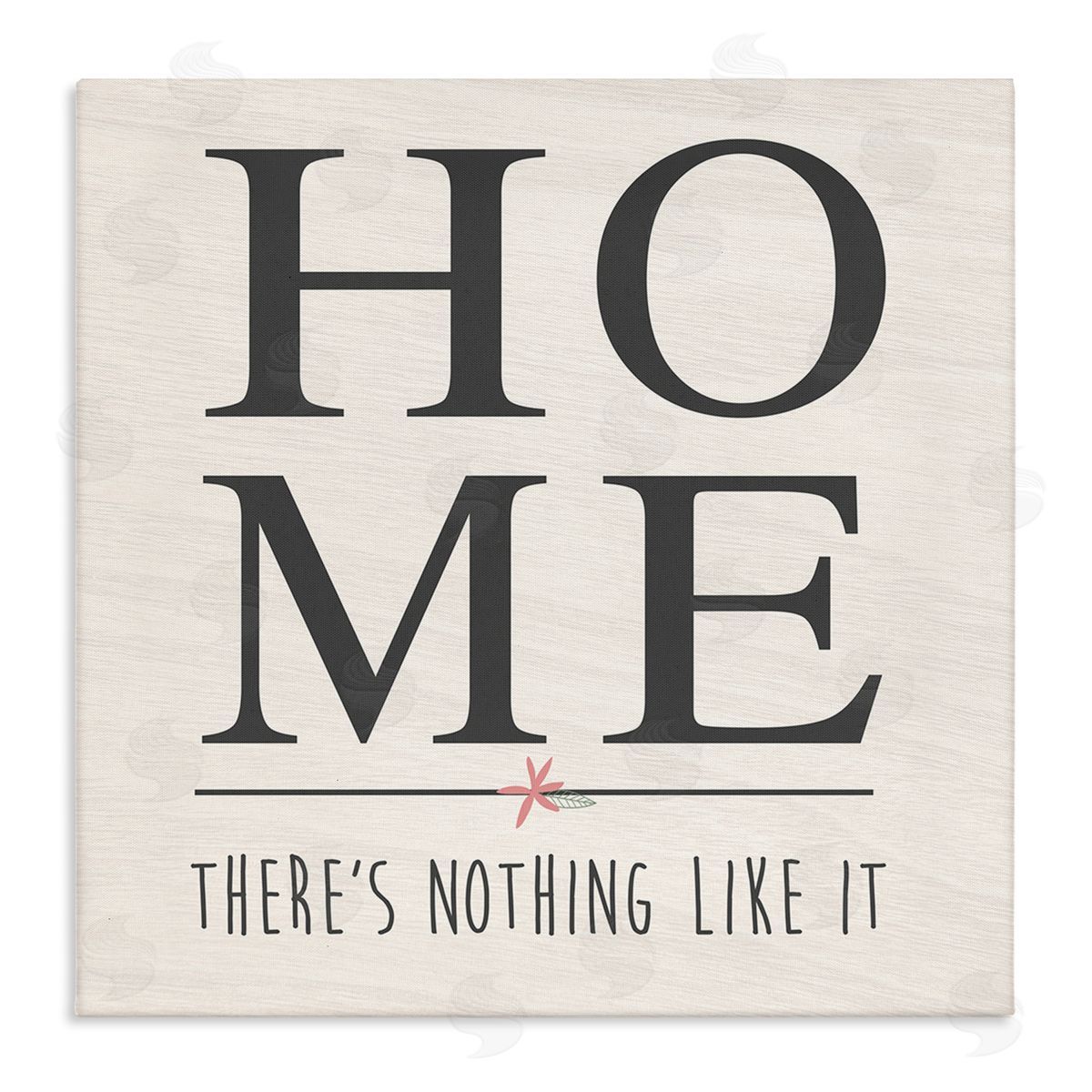 Nothing Like Home Phrase Canvas Wall Art, Home Decor by Anna Quach