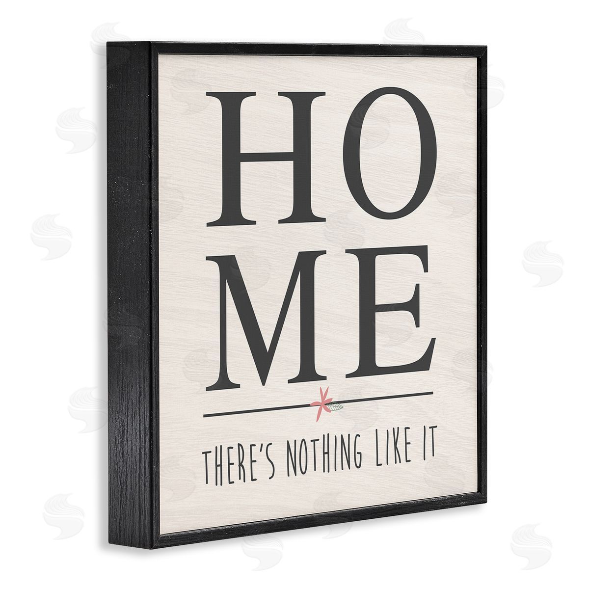 Nothing Like Home Phrase Black Frame Print Wall Art, Home Decor by Anna Quach