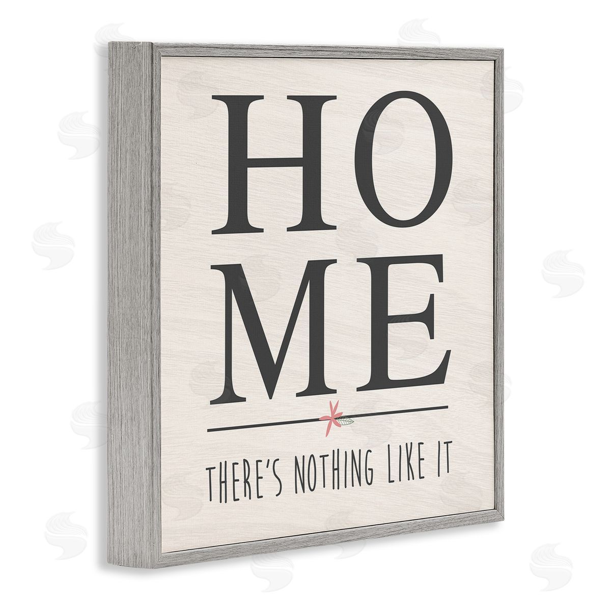 Nothing Like Home Phrase Grey Frame Print Wall Art, Home Decor by Anna Quach