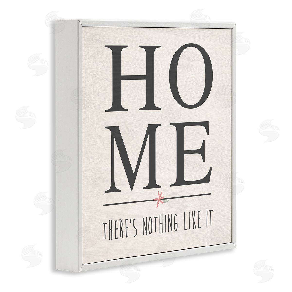 Nothing Like Home Phrase White Frame Print Wall Art, Home Decor by Anna Quach