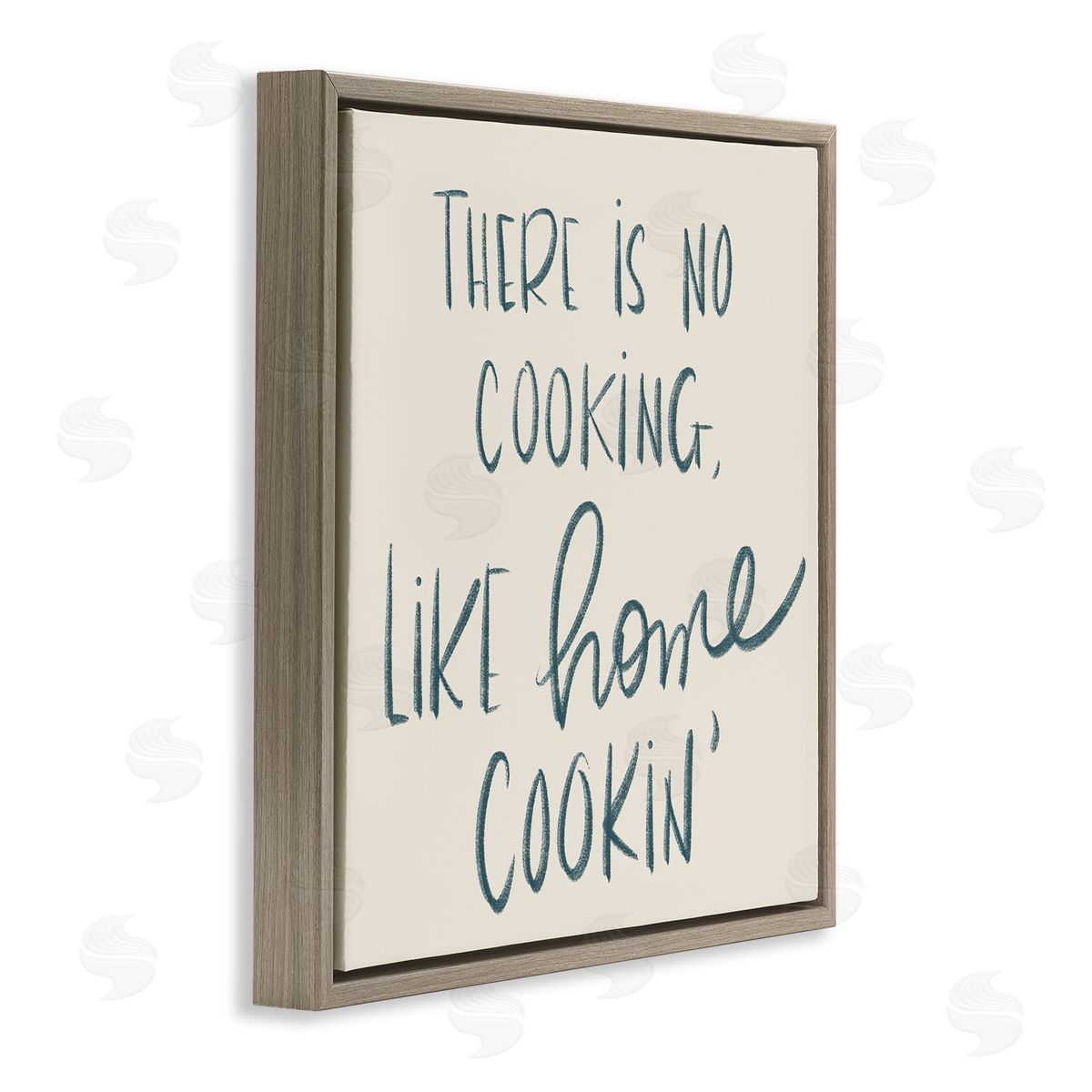 No Cooking Like Home Cookin' Brown Floating Frame Canvas Wall Art, Home Decor by Sd Graphics Studio