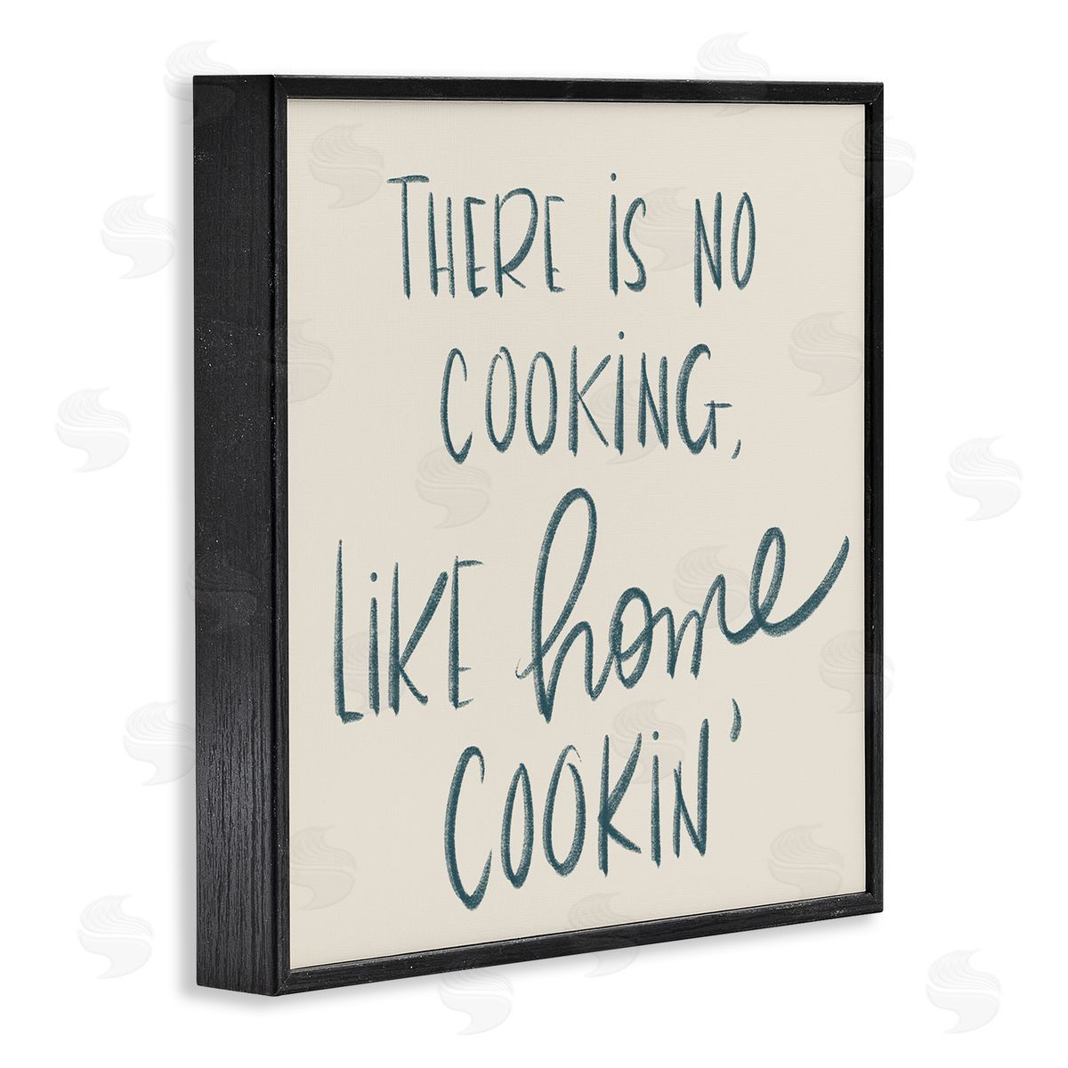 No Cooking Like Home Cookin' Black Frame Print Wall Art, Home Decor by Sd Graphics Studio