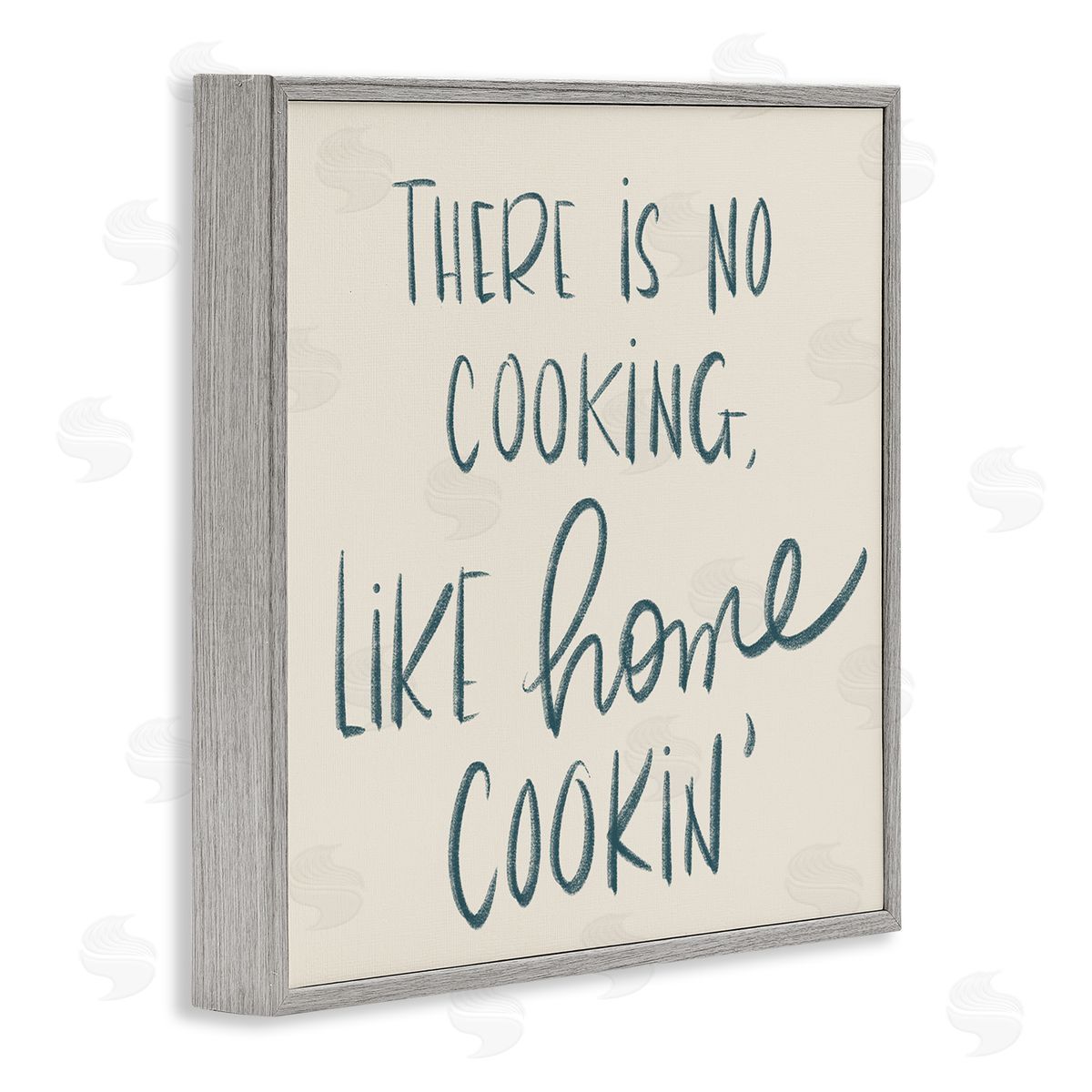 No Cooking Like Home Cookin' Grey Frame Print Wall Art, Home Decor by Sd Graphics Studio