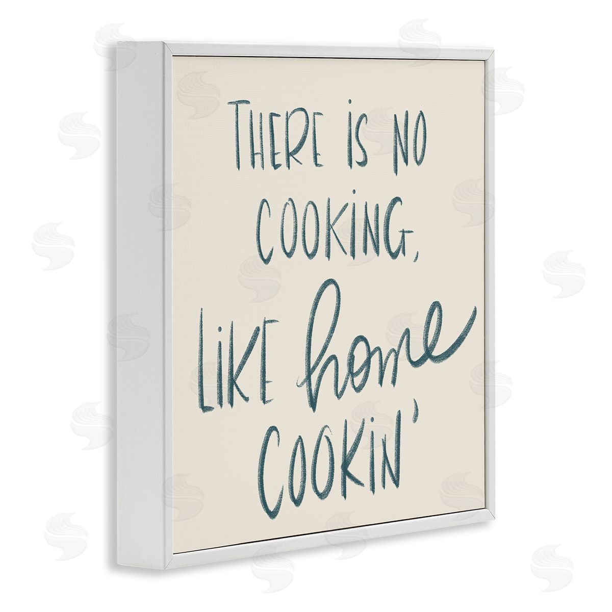 No Cooking Like Home Cookin' White Frame Print Wall Art, Home Decor by Sd Graphics Studio