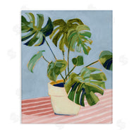 Victoria Borges | Monstera Plant on Stripes