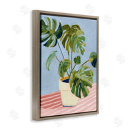 Victoria Borges | Monstera Plant on Stripes