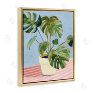 Victoria Borges | Monstera Plant on Stripes