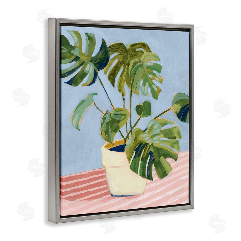 Victoria Borges | Monstera Plant on Stripes