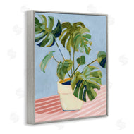 Victoria Borges | Monstera Plant on Stripes