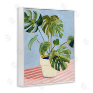 Victoria Borges | Monstera Plant on Stripes