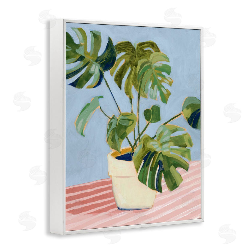 Victoria Borges | Monstera Plant on Stripes