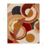 Grace Popp | Abstract Asymmetric Circles Brown