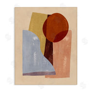 Annie Warren | Abstract Colorblock Shapes Brown