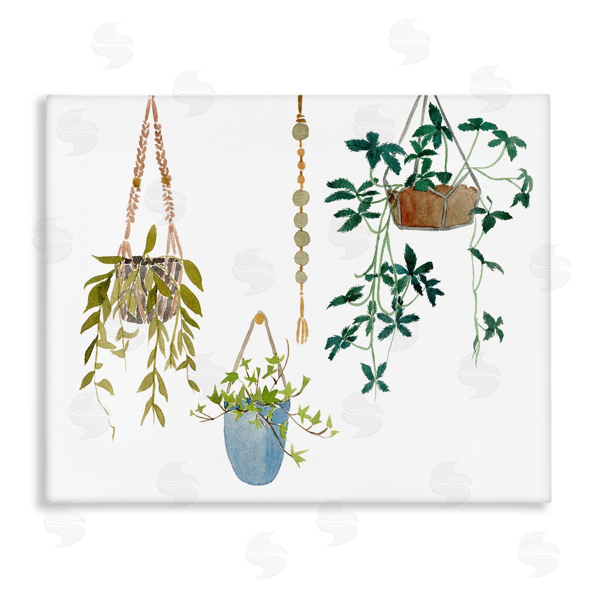 Hanging Plant Modern Greenery Canvas Wall Art, Home Decor by Melissa Wang