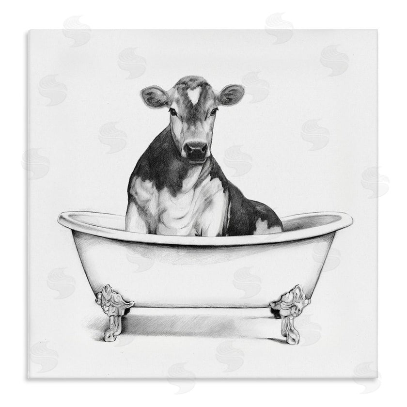 Victoria Borges | Cow in Bathtub Sketch