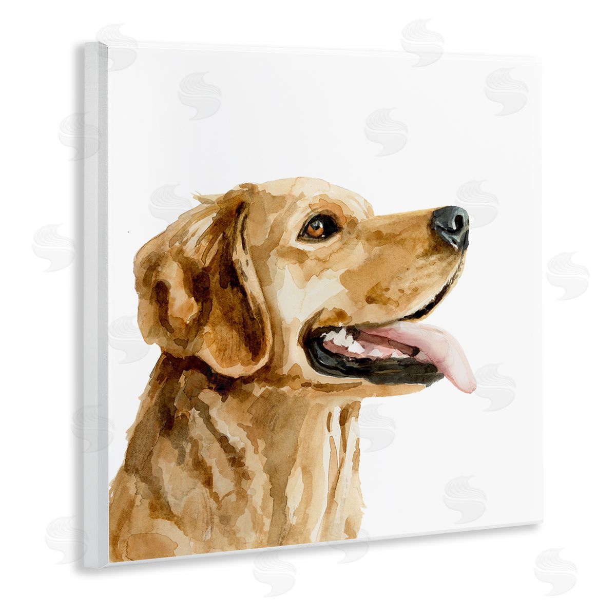 Watercolor Labrador Dog Portrait Wood Plaque Wall Art, Home Decor by Victoria Barnes