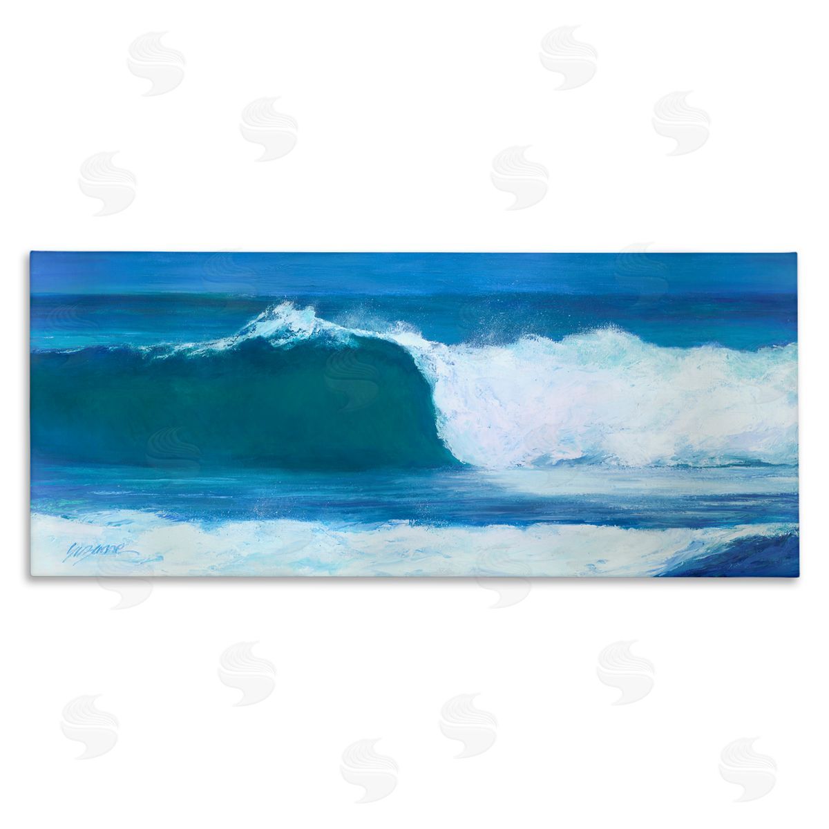 White Crested Beach Wave Canvas Wall Art, Home Decor by Suzanne Wilkins