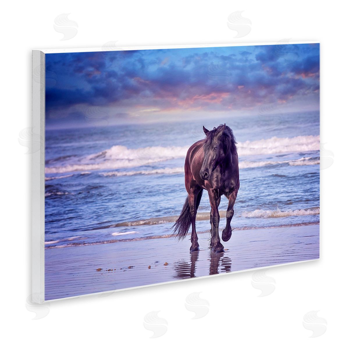 Wild Horse on Beach Wood Plaque Wall Art, Home Decor by PHBurchett