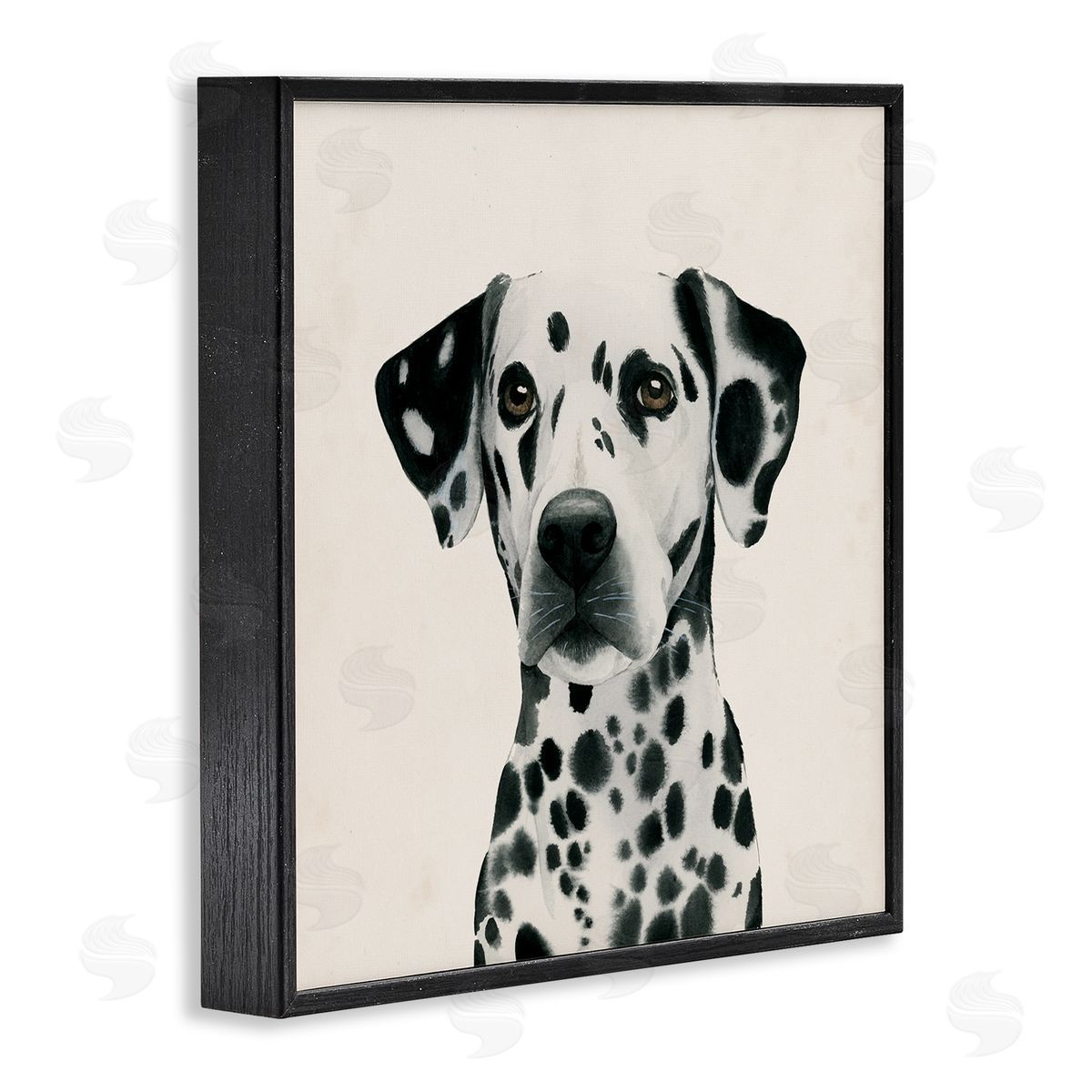 Traditional Dalmatian Portrait Black Frame Print Wall Art, Home Decor by Grace Popp