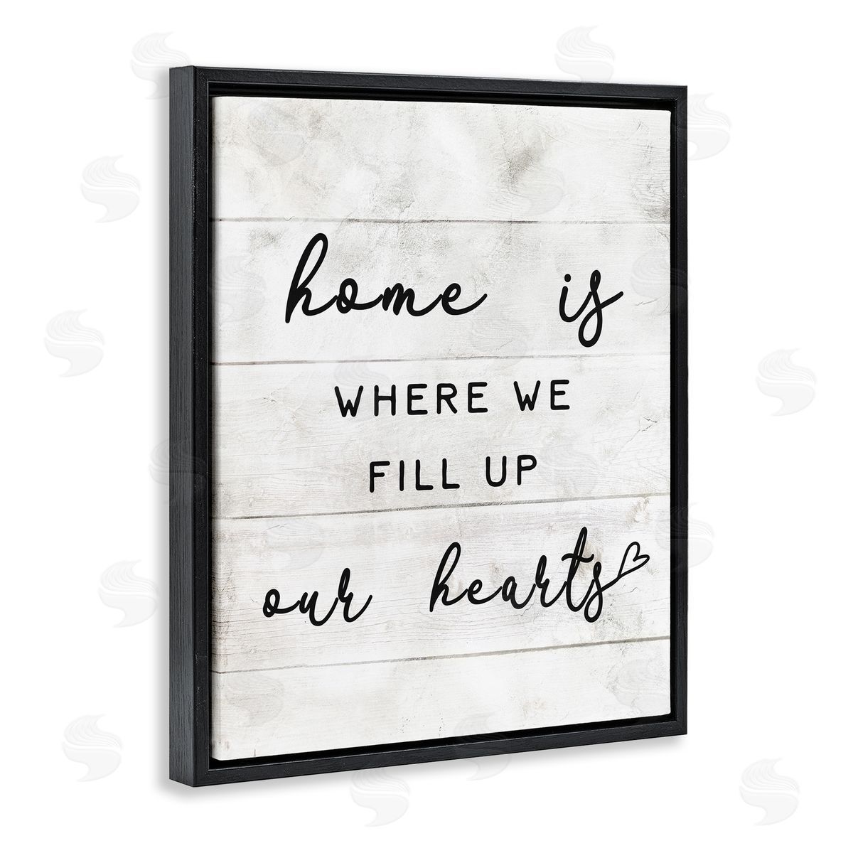 Where We Fill Up Our Hearts Black Floating Frame Canvas Wall Art, Home Decor by Stupell Studio