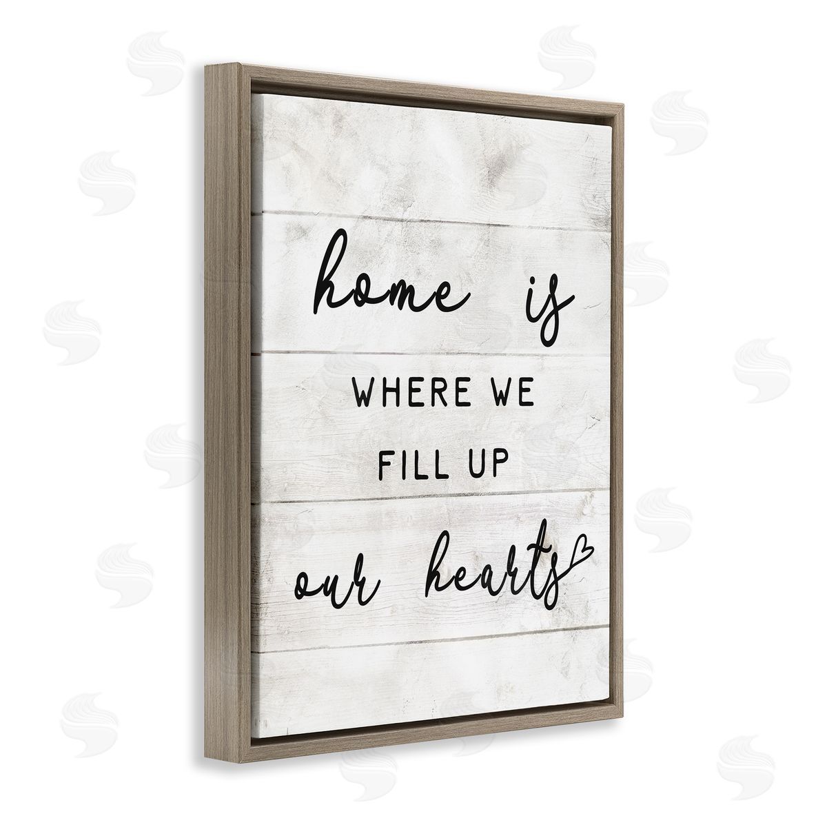 Where We Fill Up Our Hearts Brown Floating Frame Canvas Wall Art, Home Decor by Stupell Studio