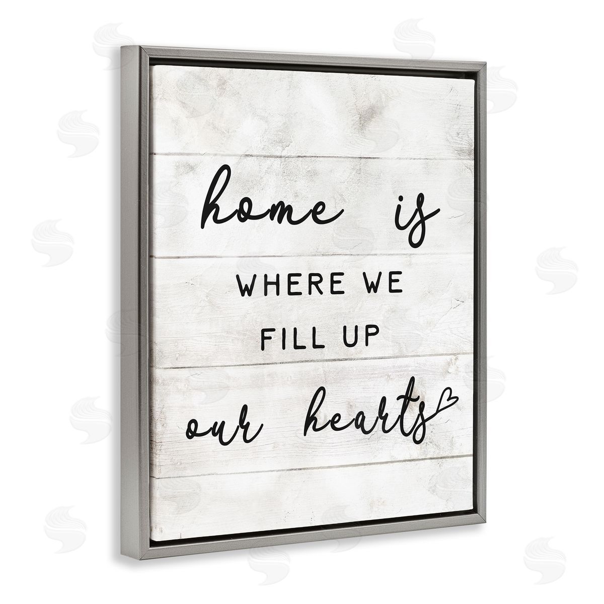Where We Fill Up Our Hearts Grey Floating Frame Canvas Wall Art, Home Decor by Stupell Studio
