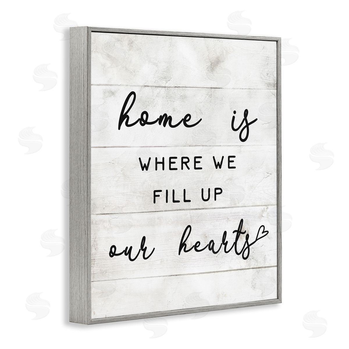 Where We Fill Up Our Hearts Grey Frame Print Wall Art, Home Decor by Stupell Studio