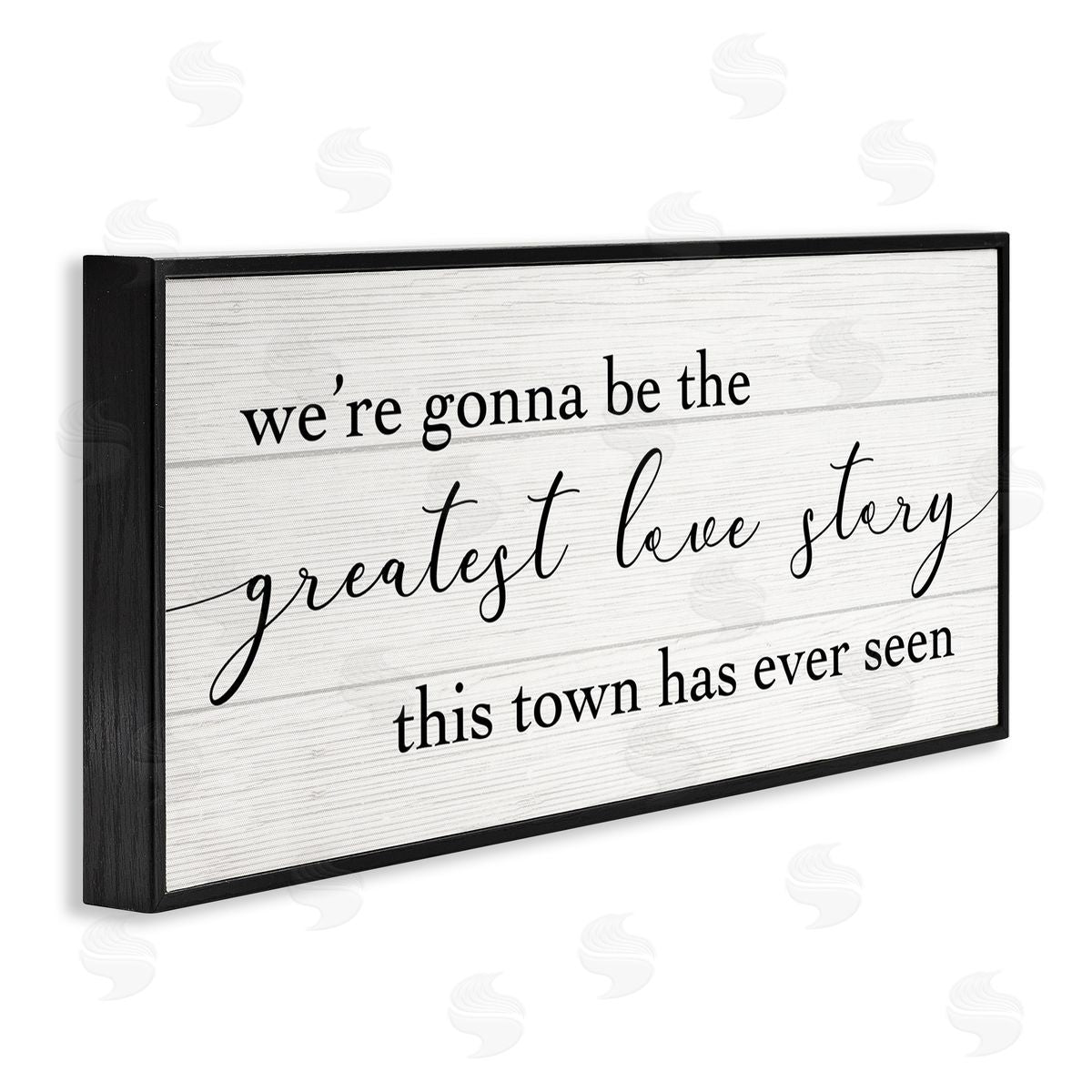 Greatest Love Story in Town Black Frame Print Wall Art, Home Decor by Stupell Studio
