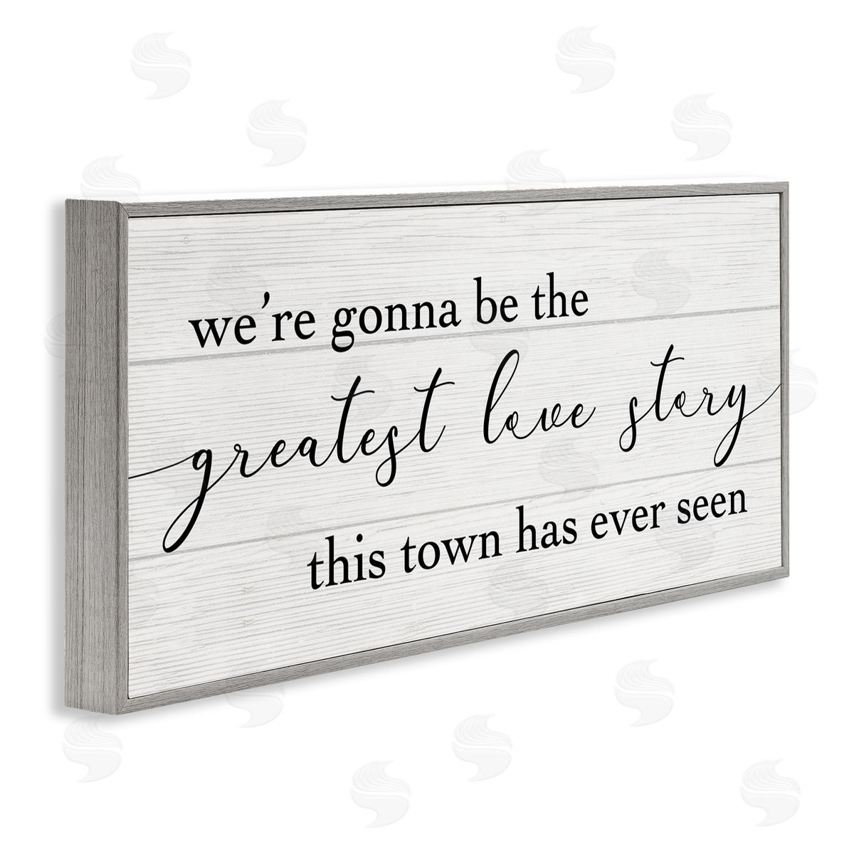 Greatest Love Story in Town Grey Frame Print Wall Art, Home Decor by Stupell Studio