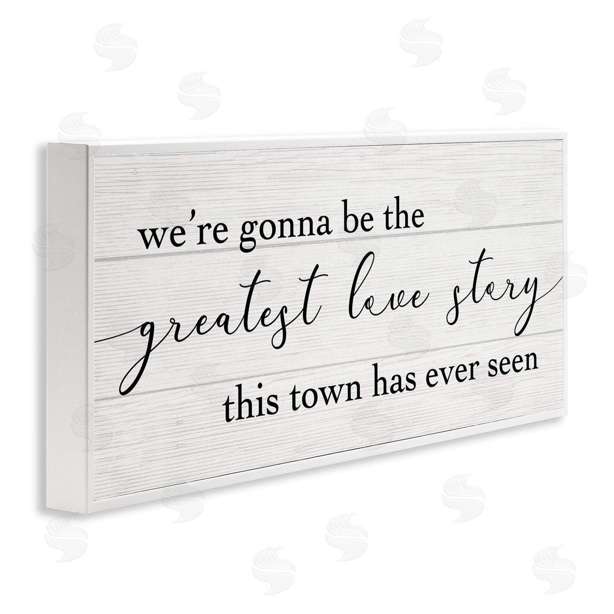 Greatest Love Story in Town White Frame Print Wall Art, Home Decor by Stupell Studio