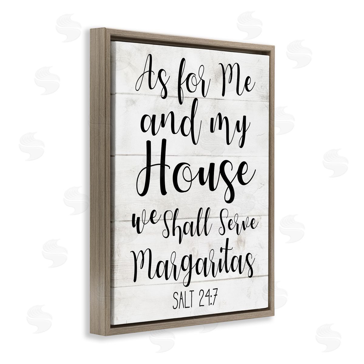 My House Serves Margaritas Brown Floating Frame Canvas Wall Art, Home Decor by Stupell Studio