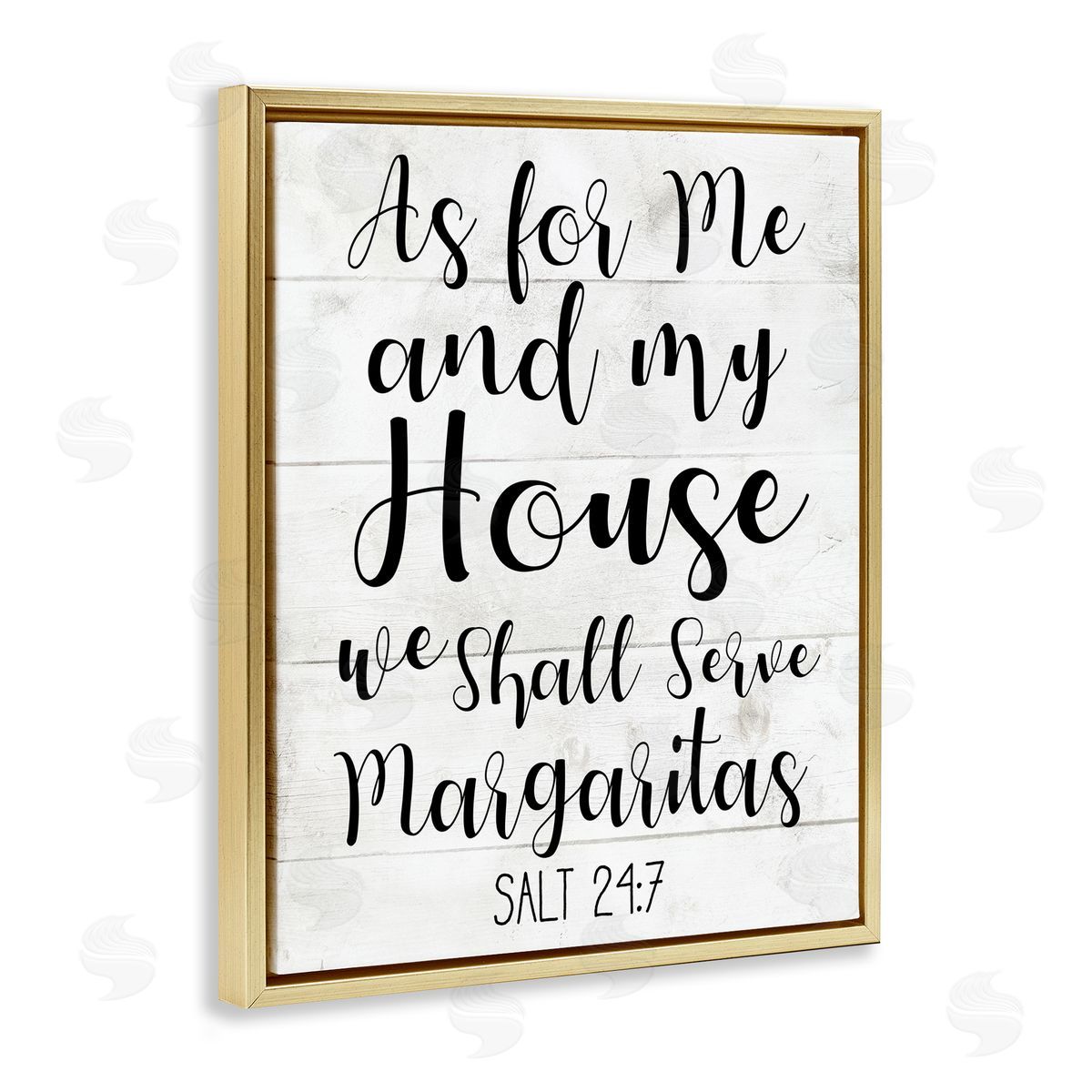 My House Serves Margaritas Gold Floating Frame Canvas Wall Art, Home Decor by Stupell Studio