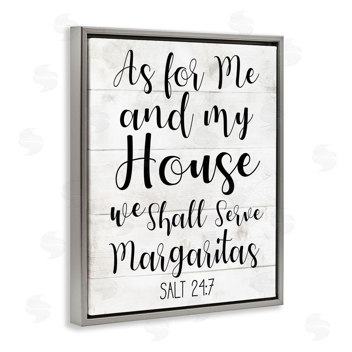 My House Serves Margaritas Grey Floating Frame Canvas Wall Art, Home Decor by Stupell Studio