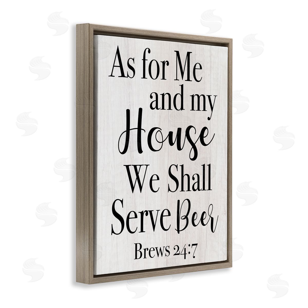 My House Serves Beer Brown Floating Frame Canvas Wall Art, Home Decor by Stupell Studio