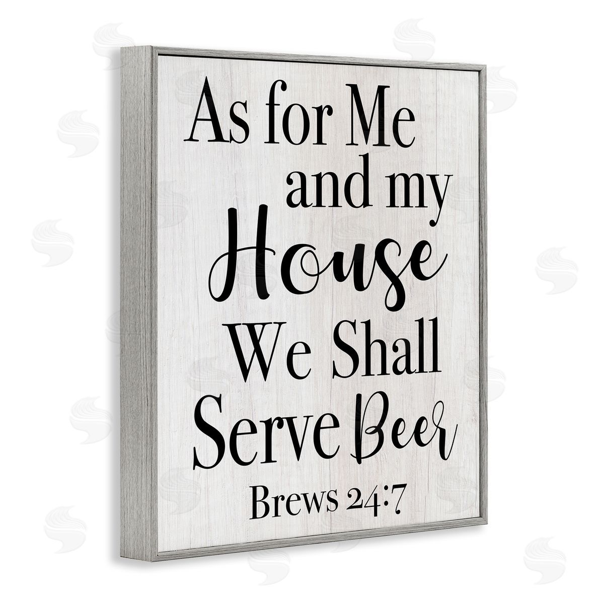My House Serves Beer Grey Frame Print Wall Art, Home Decor by Stupell Studio