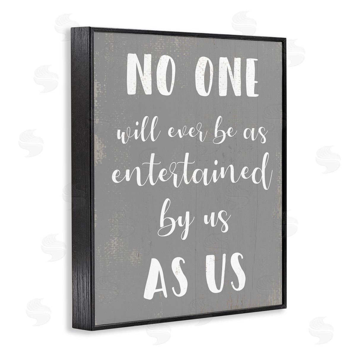 Entertained by Us Family Phrase Black Frame Print Wall Art, Home Decor by Stupell Studio