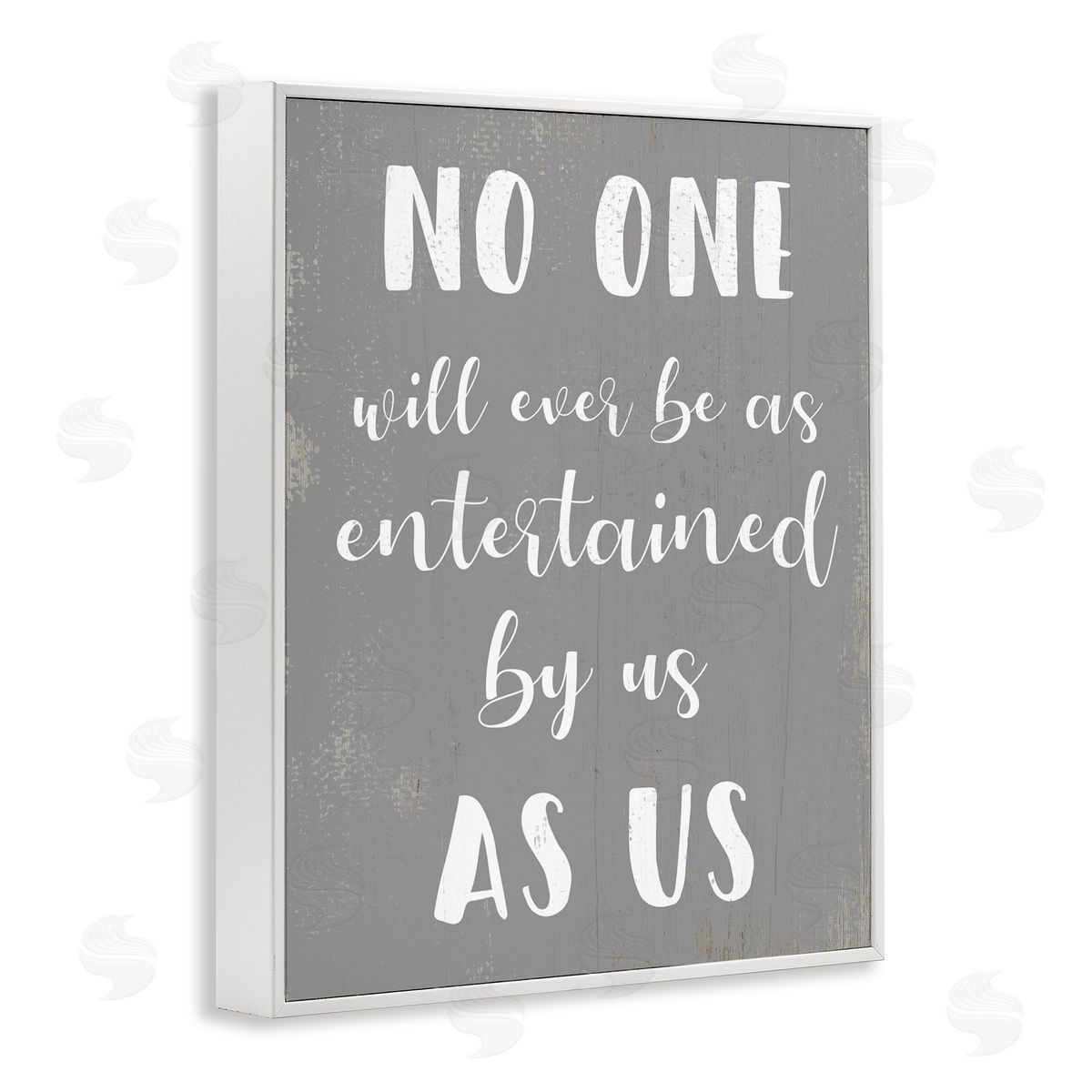 Entertained by Us Family Phrase White Frame Print Wall Art, Home Decor by Stupell Studio