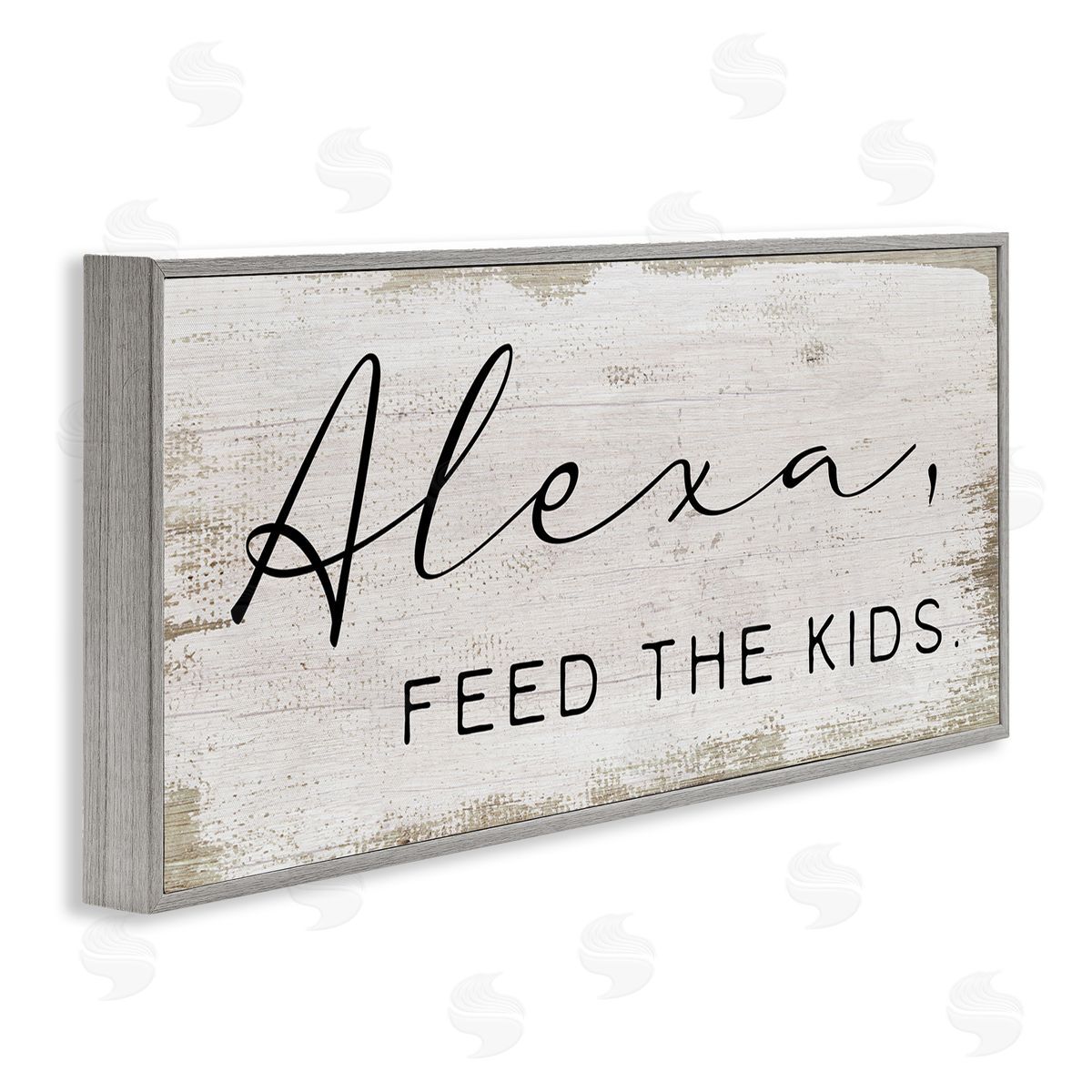 Feed The Kids Humor Grey Frame Print Wall Art, Home Decor by Stupell Studio
