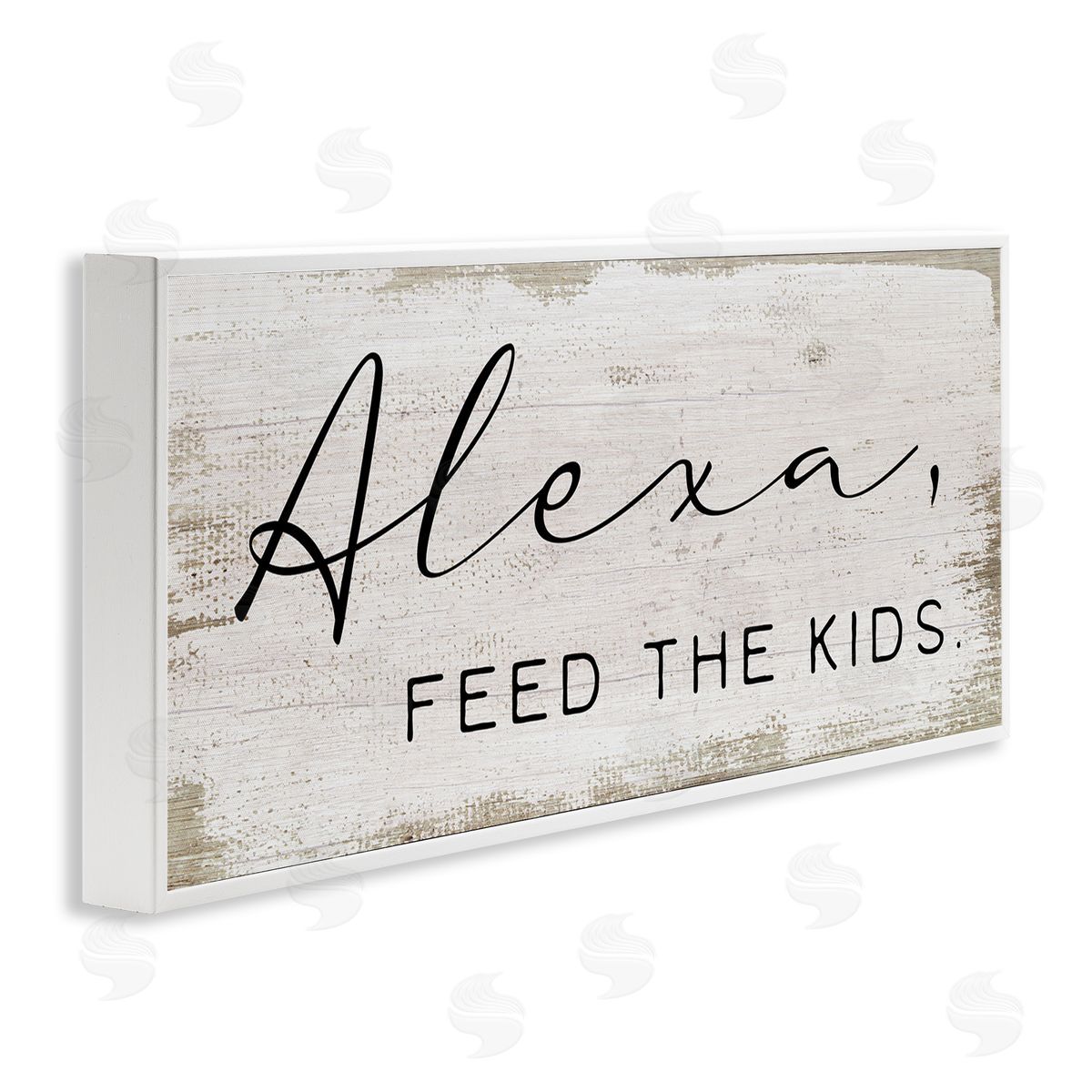 Feed The Kids Humor White Frame Print Wall Art, Home Decor by Stupell Studio