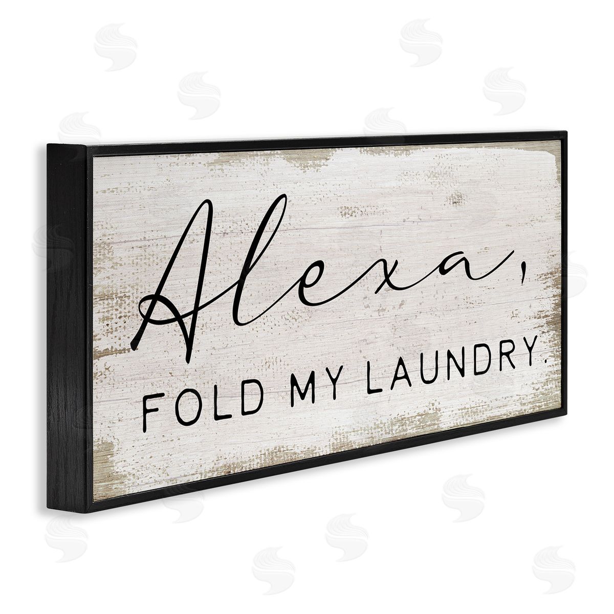 Alexa Fold My Laundry Funny Black Frame Print Wall Art, Home Decor by Stupell Studio