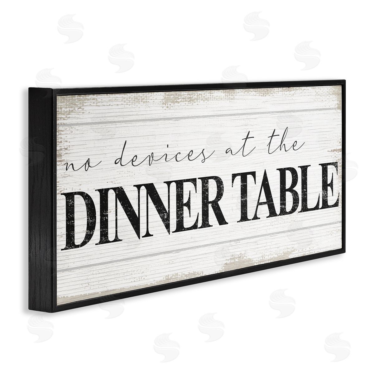 No Devices at Dinner Table Black Frame Print Wall Art, Home Decor by Stupell Studio