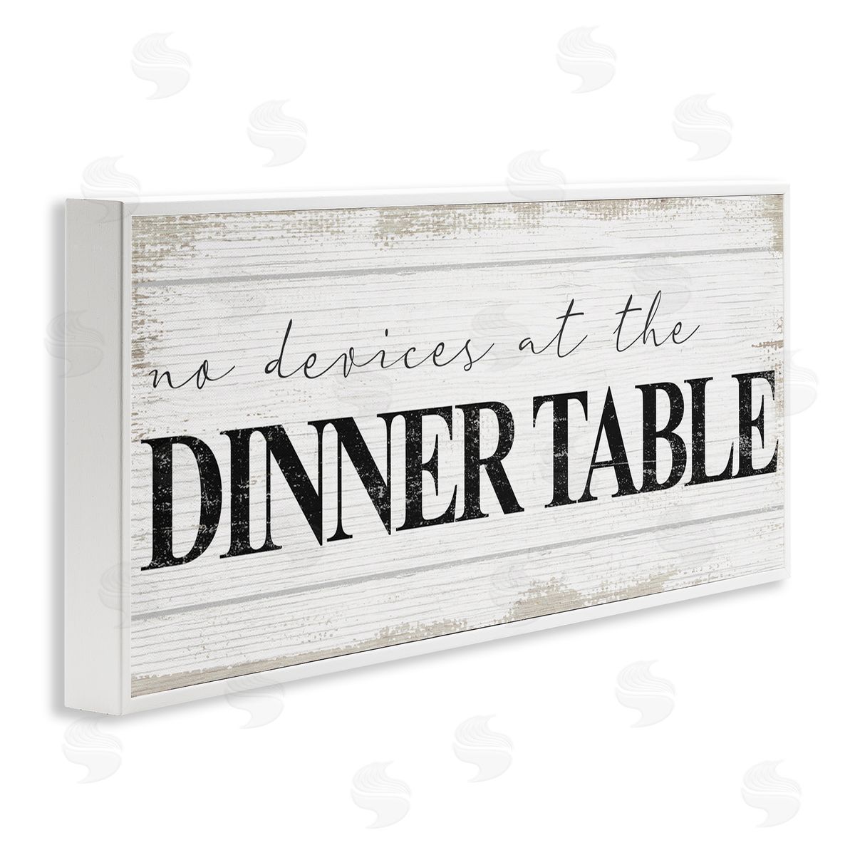 No Devices at Dinner Table White Frame Print Wall Art, Home Decor by Stupell Studio