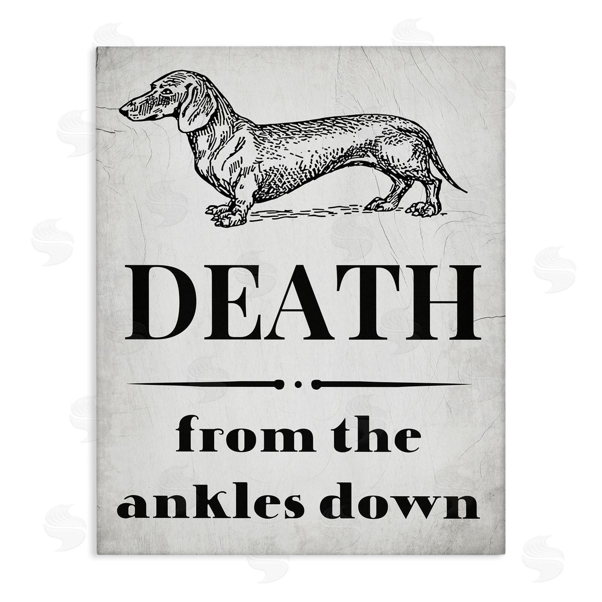 Funny Dachshund Dog Ankles Canvas Wall Art, Home Decor by Stupell Studio