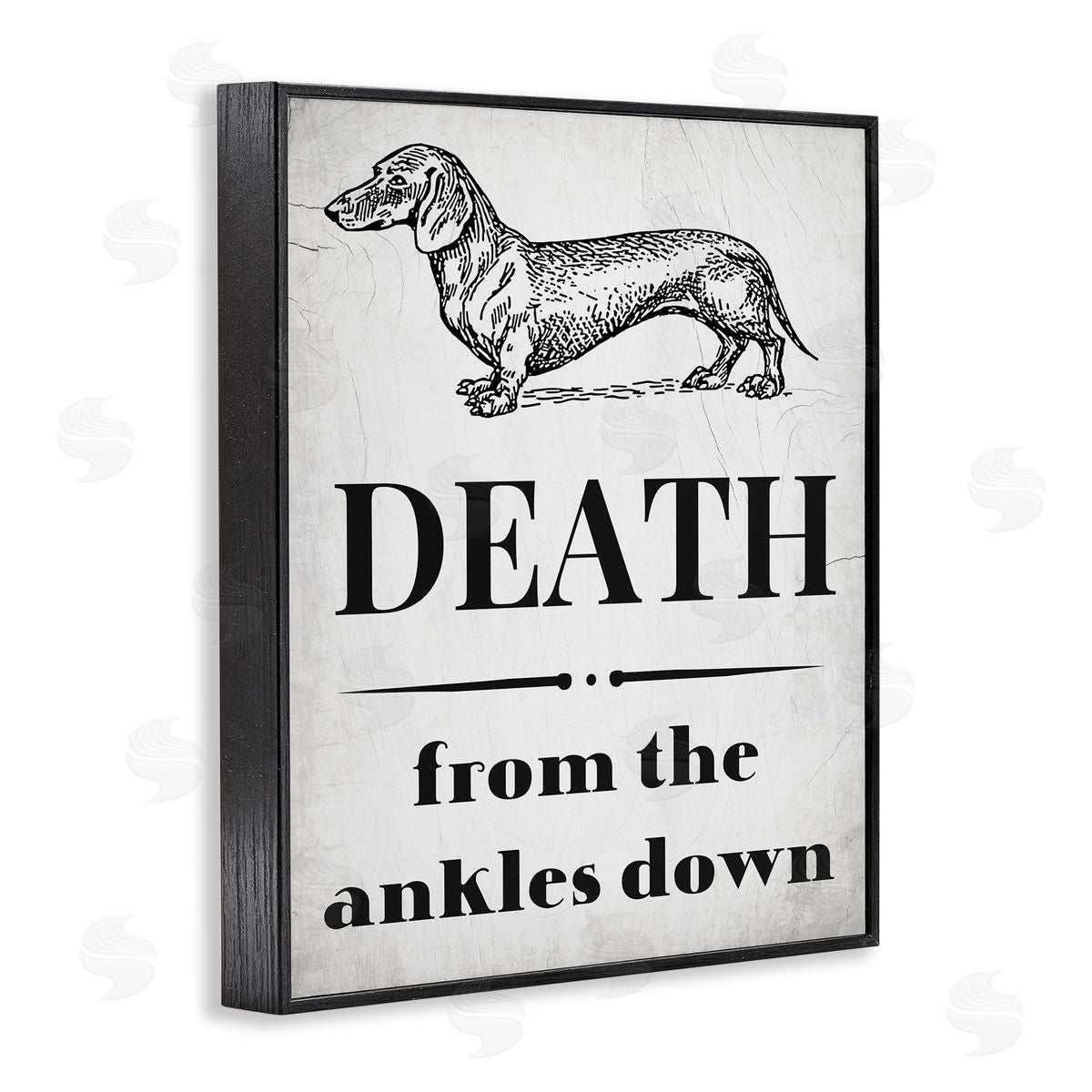 Funny Dachshund Dog Ankles Black Frame Print Wall Art, Home Decor by Stupell Studio